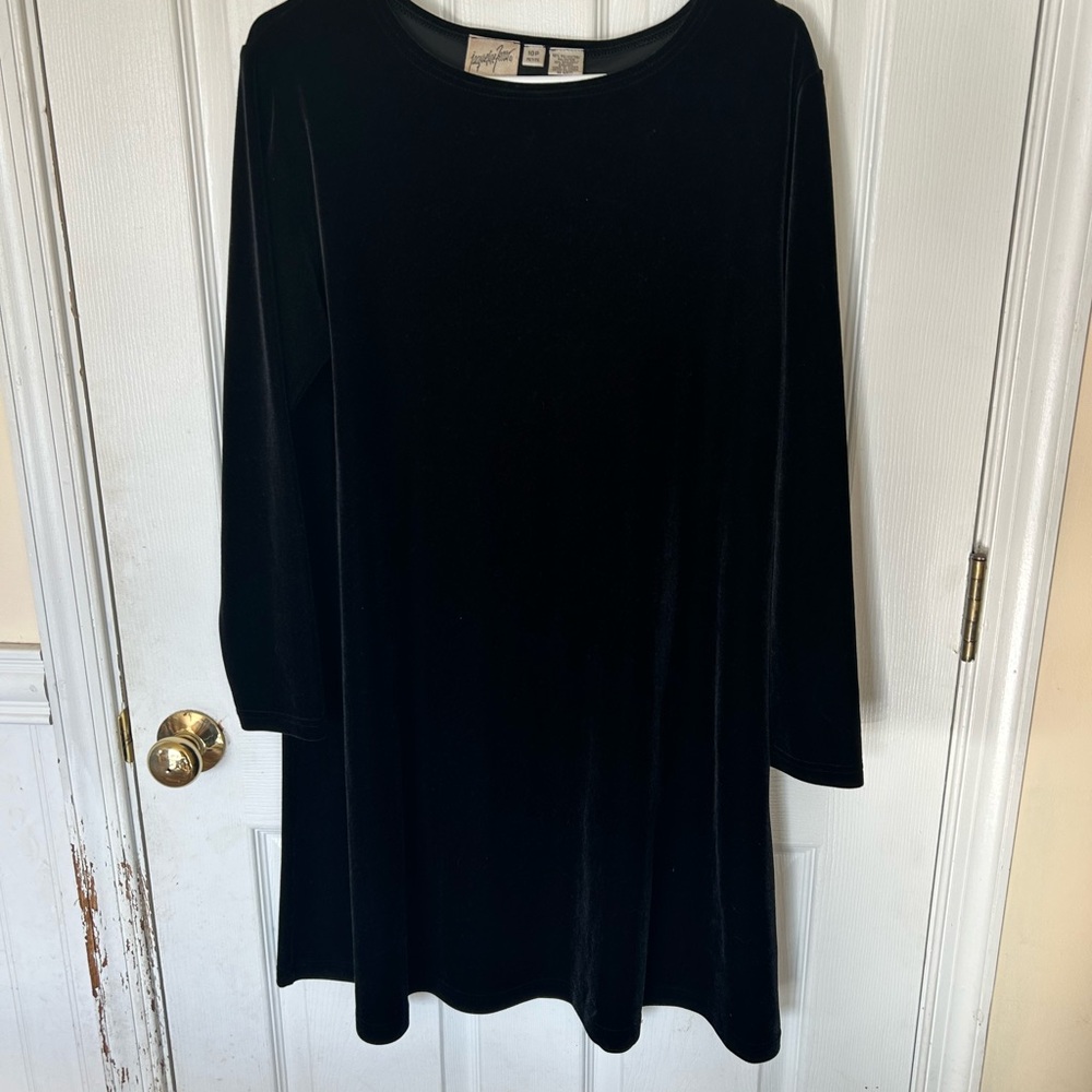 Vintage Jacqueline Ferrar Black Velvet Dress